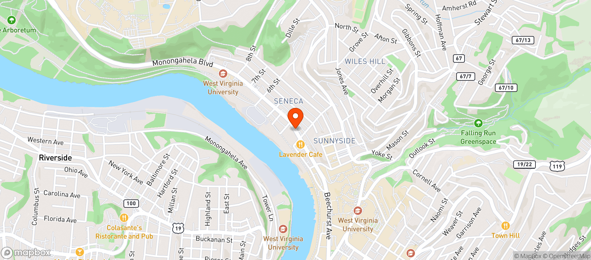 Map showing Ashebrooke Liquor Store