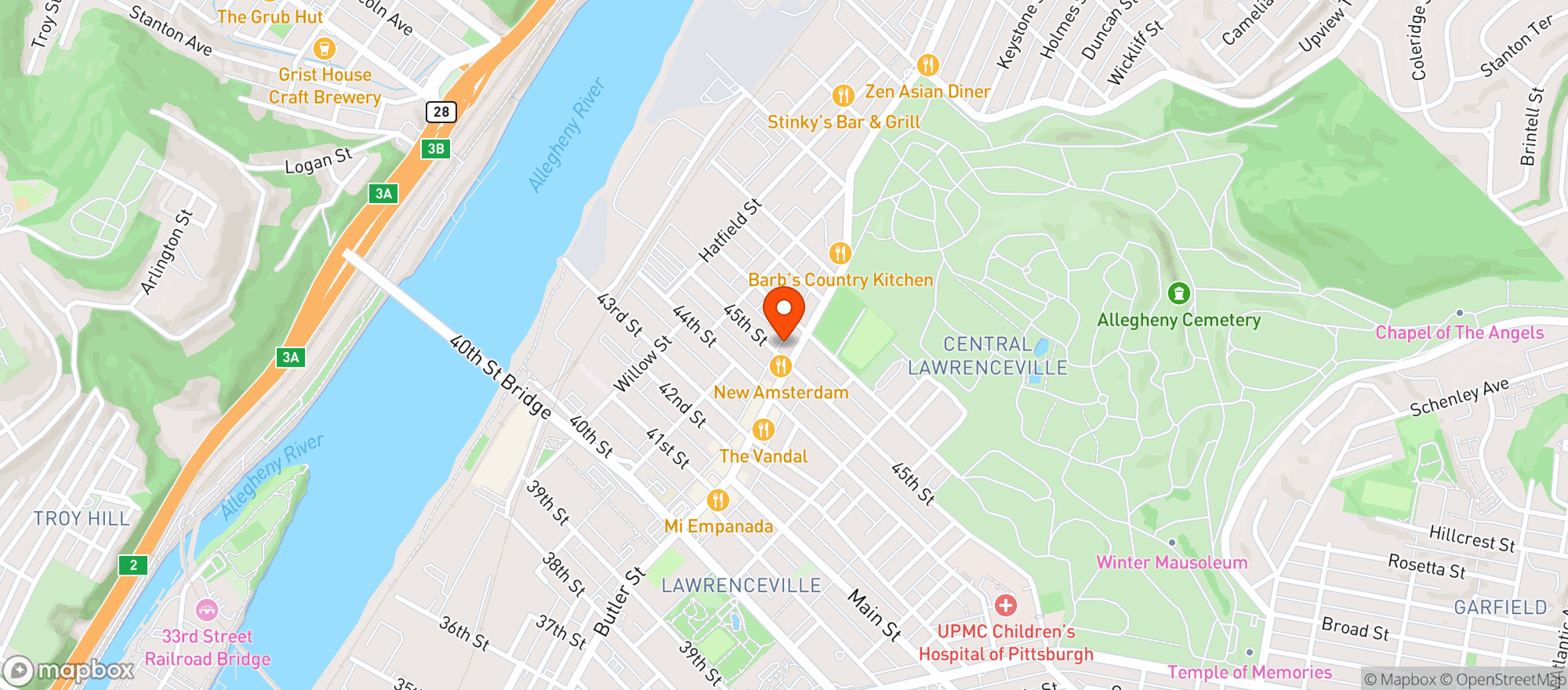 Map showing Walters Barbeque