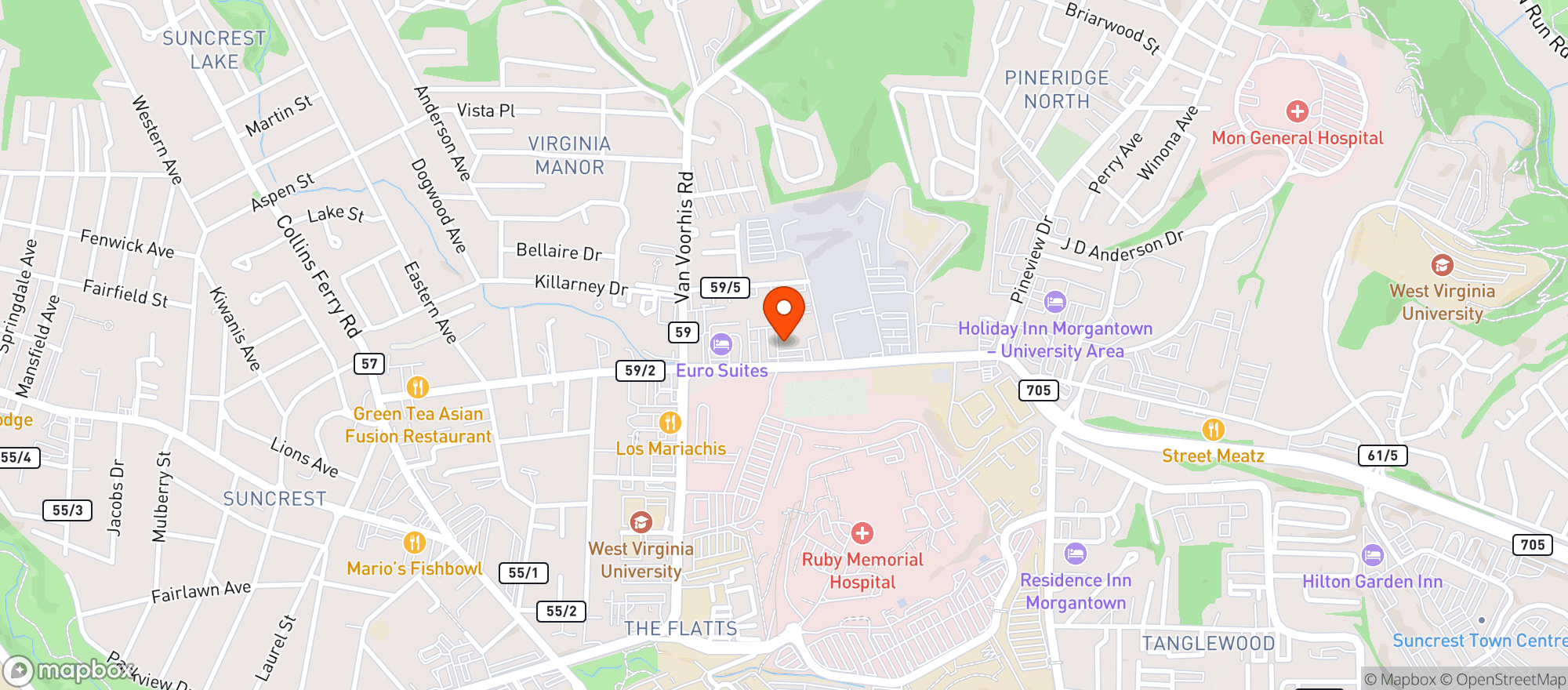 Map showing Keglers