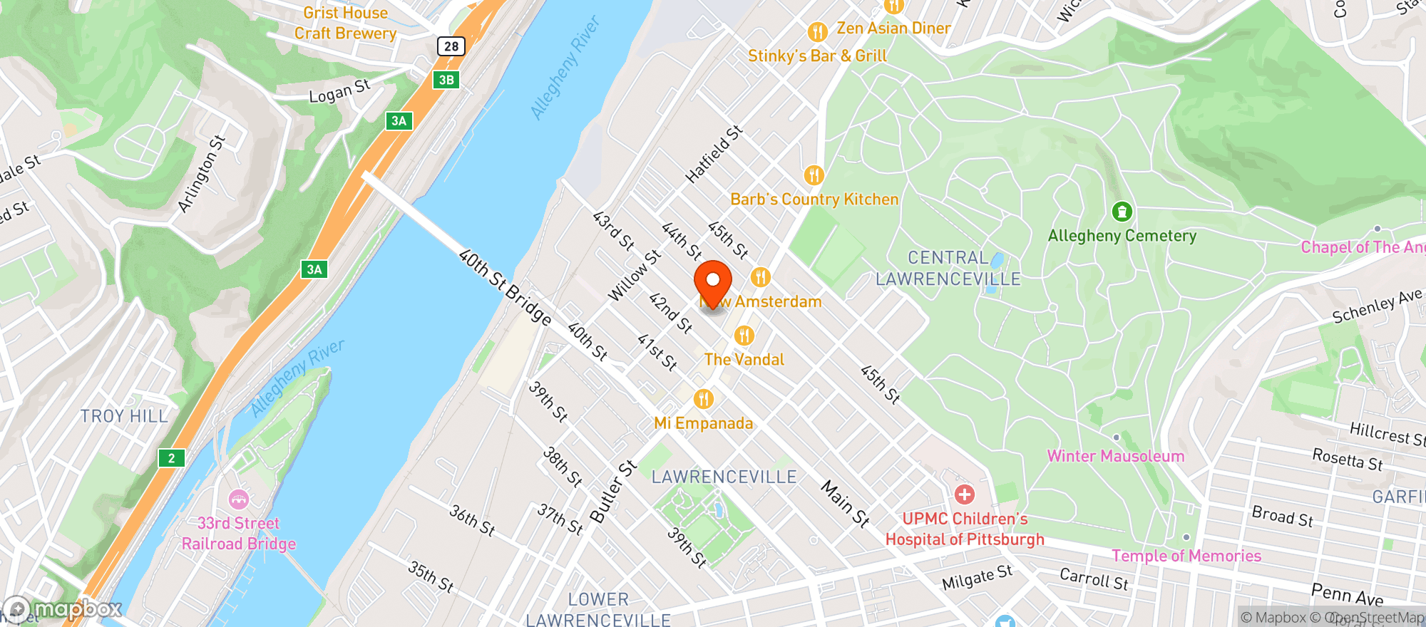 Map showing Cork Harbour Pub
