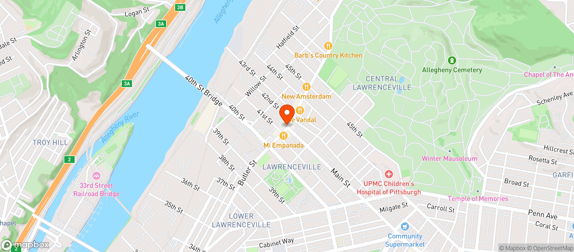 Map showing Bierport