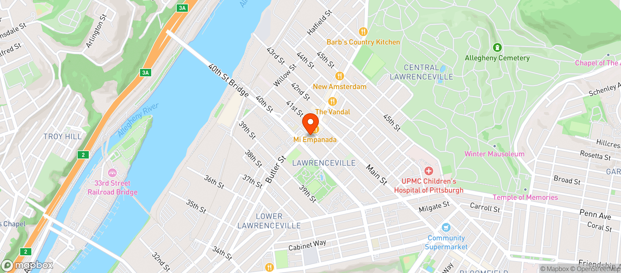Map showing Belvederes
