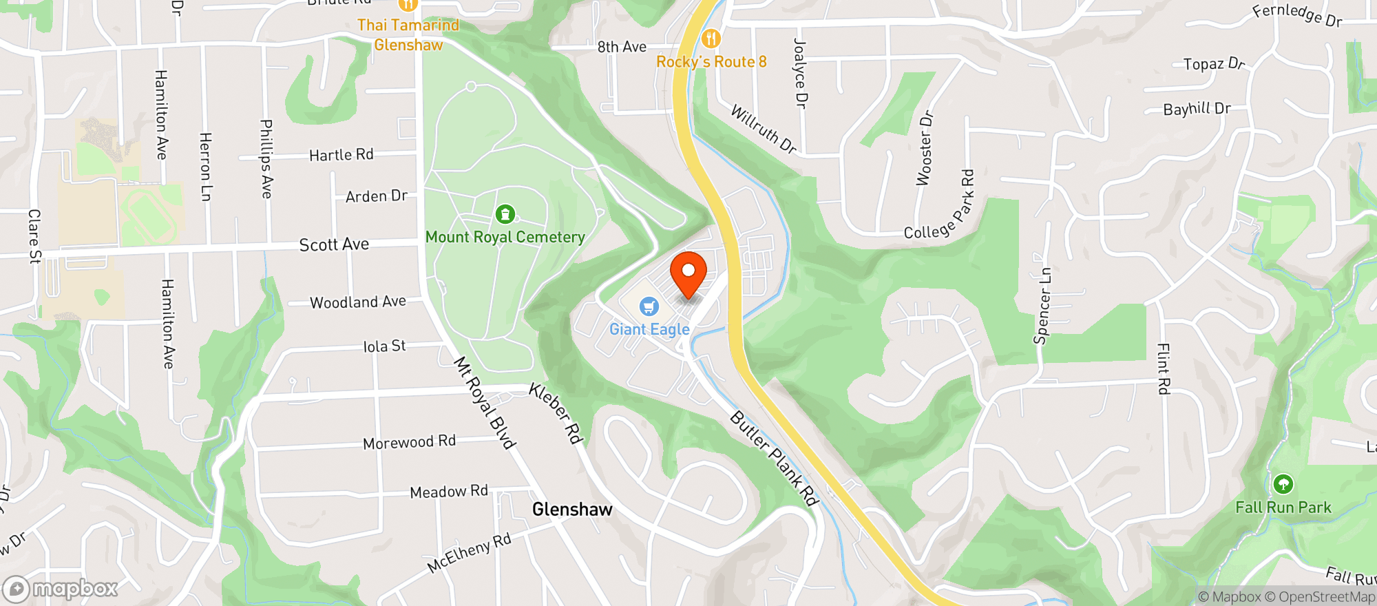 Map showing Giant Eagle