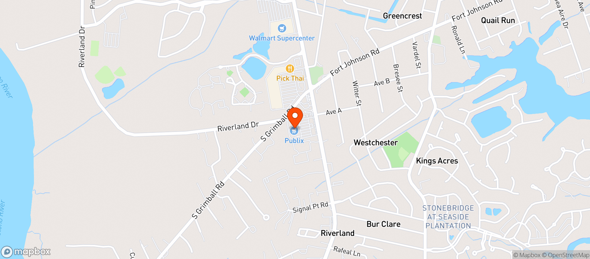 Map showing Publix
