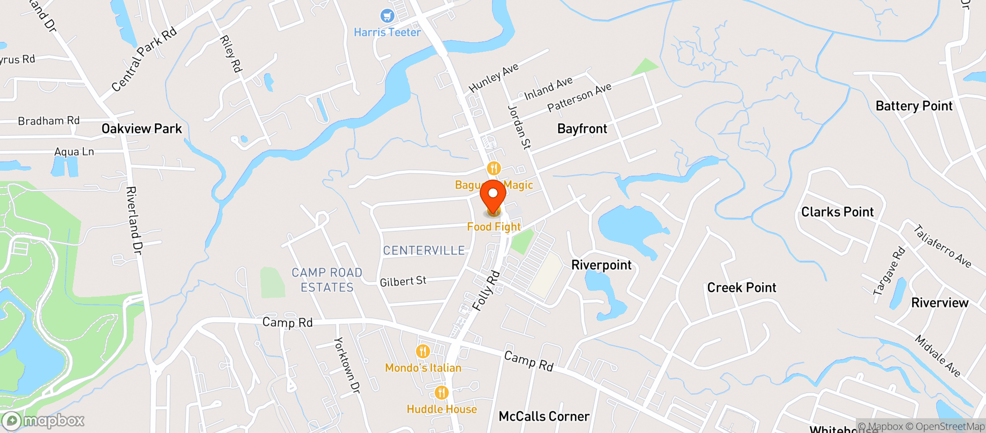 Map showing Smoke N Brew James Island