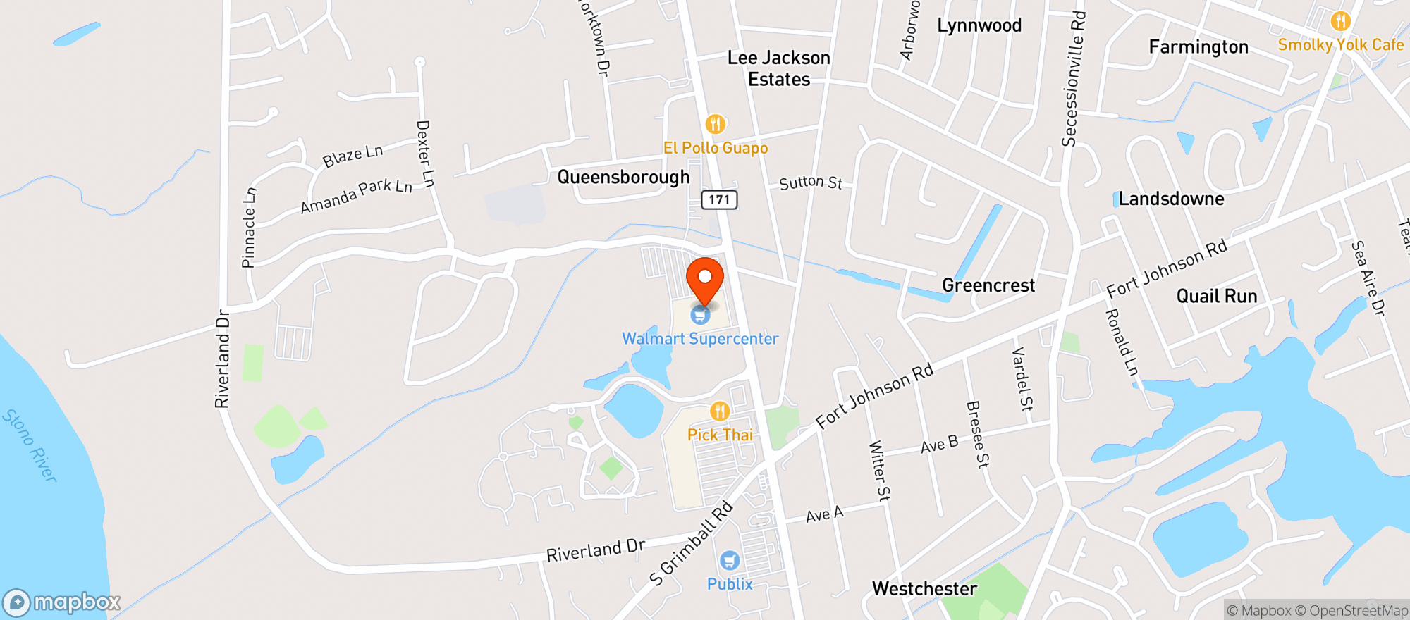 Map showing Walmart Supercenter