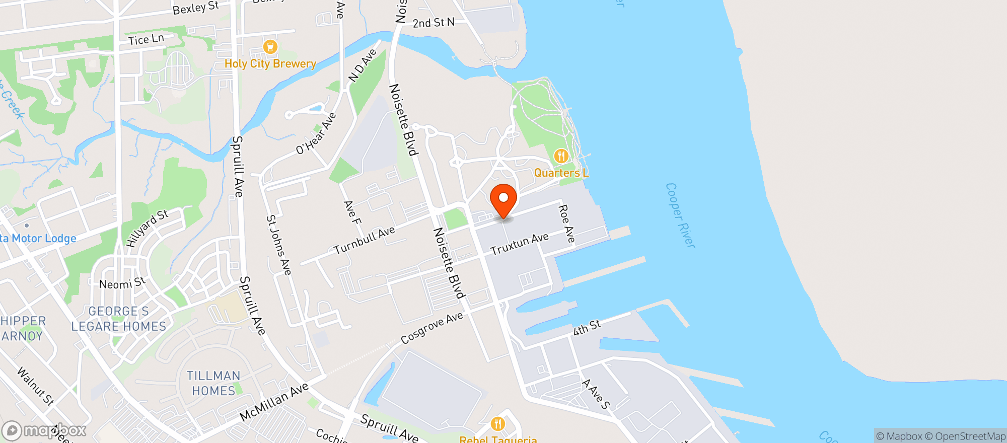 Map showing Momo Kitchen & Market