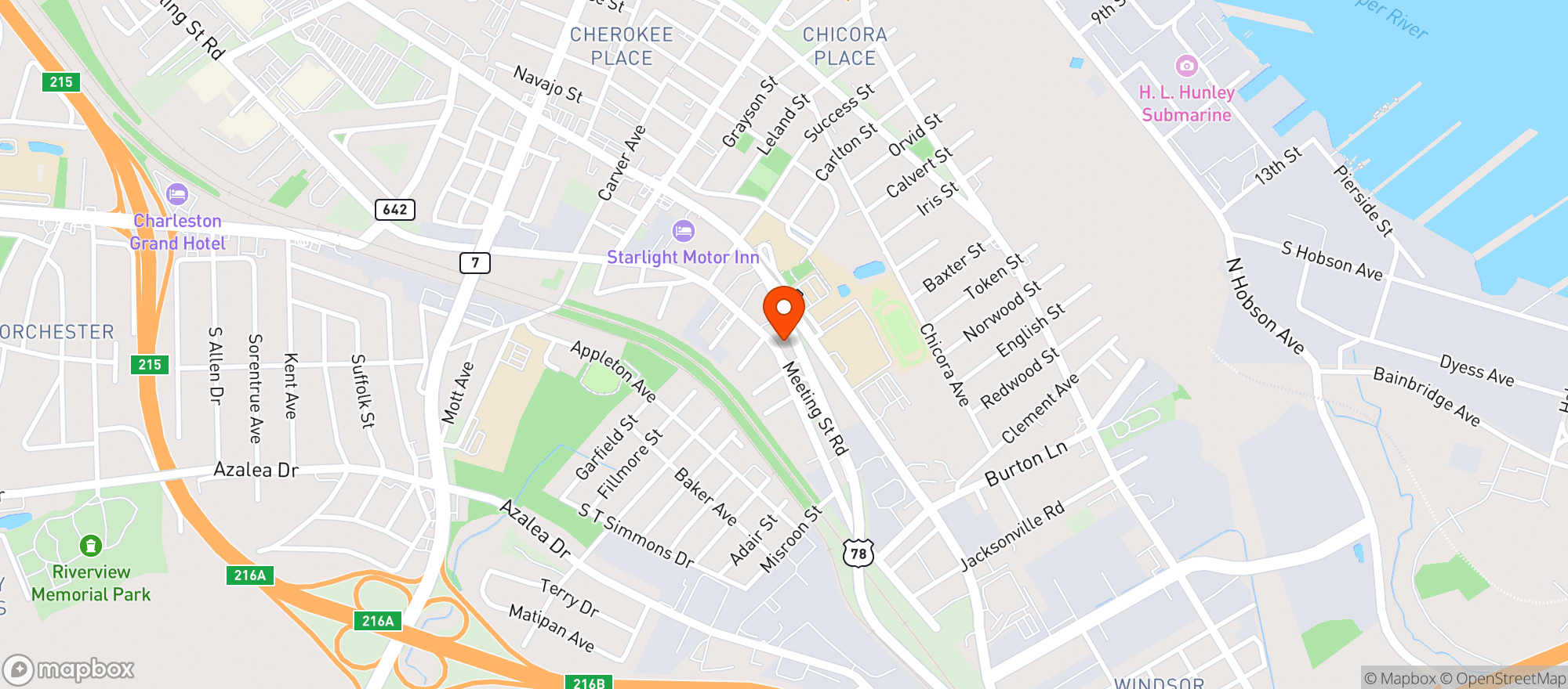 Map showing Sunsetter Lodge 1515