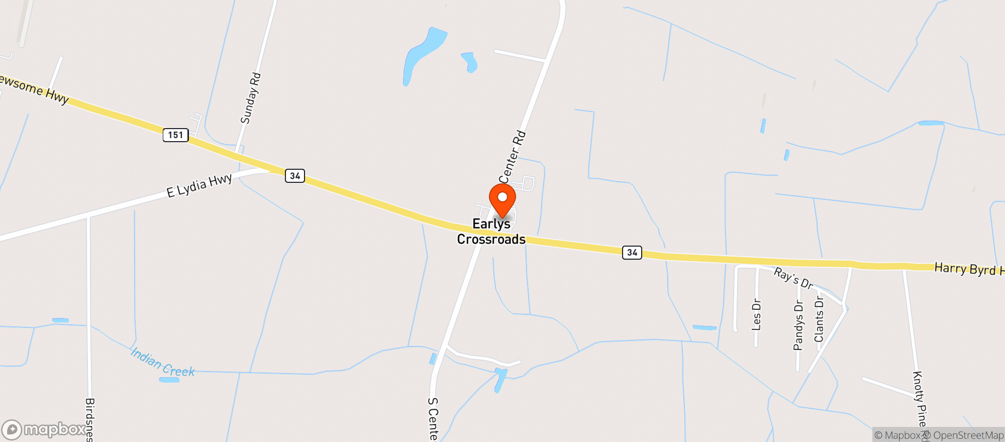 Map showing 151 Travel Center