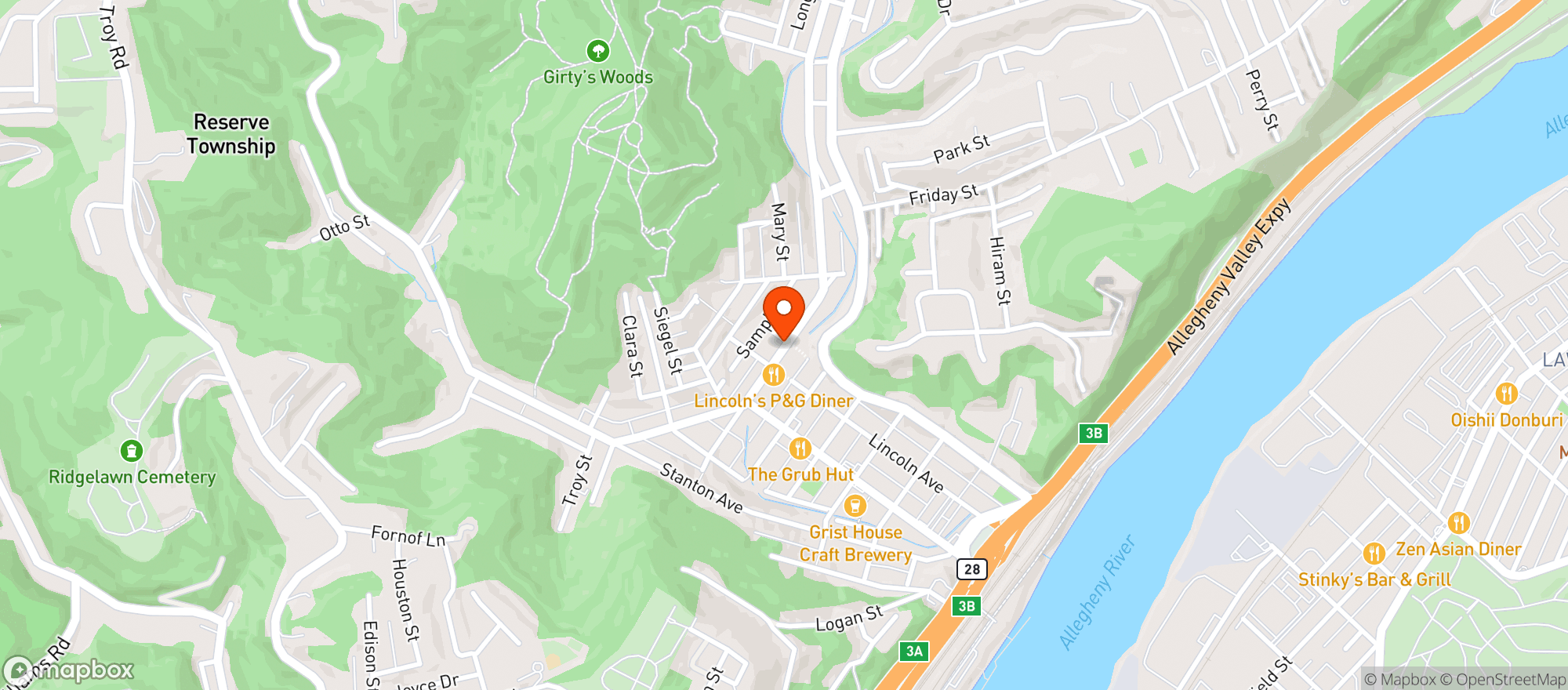 Map showing Glenn Distributing