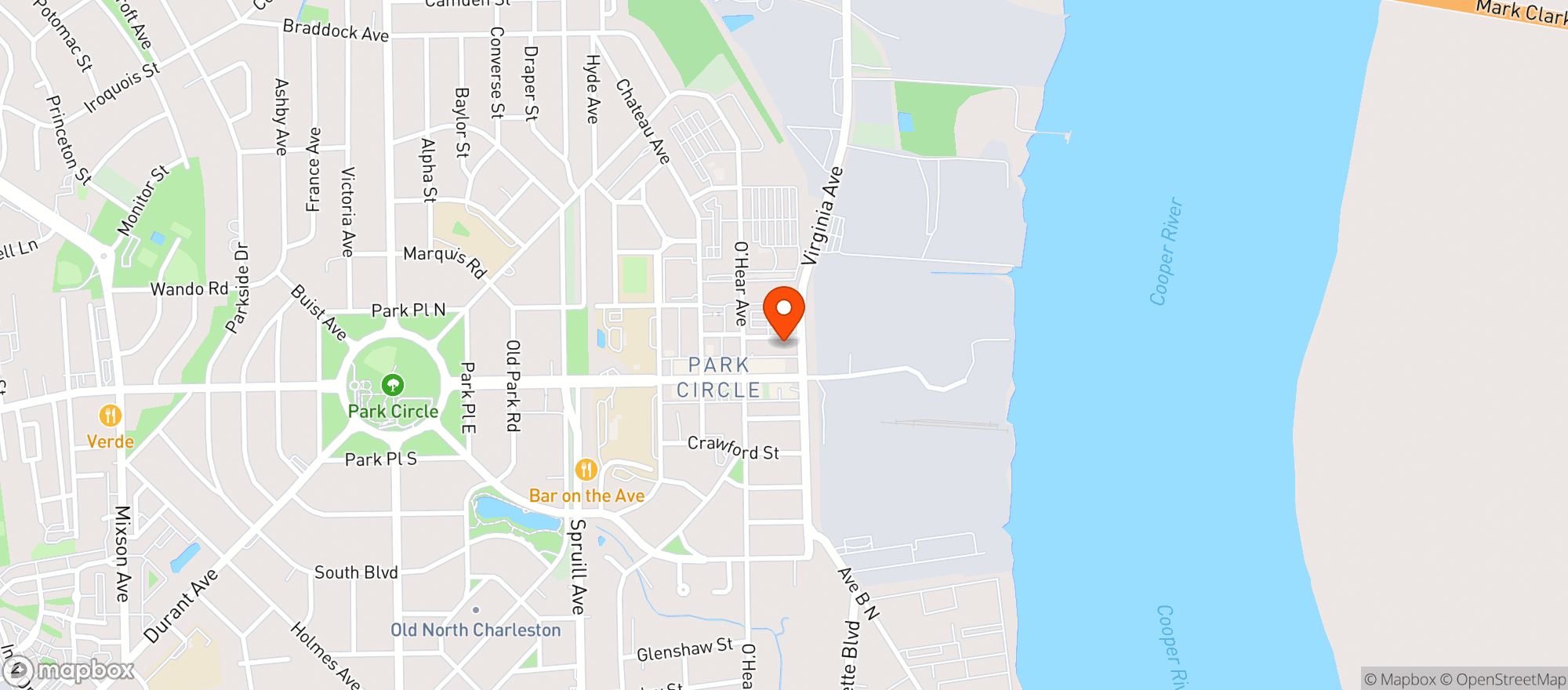 Map showing Barrel House - Park Circle (chs)