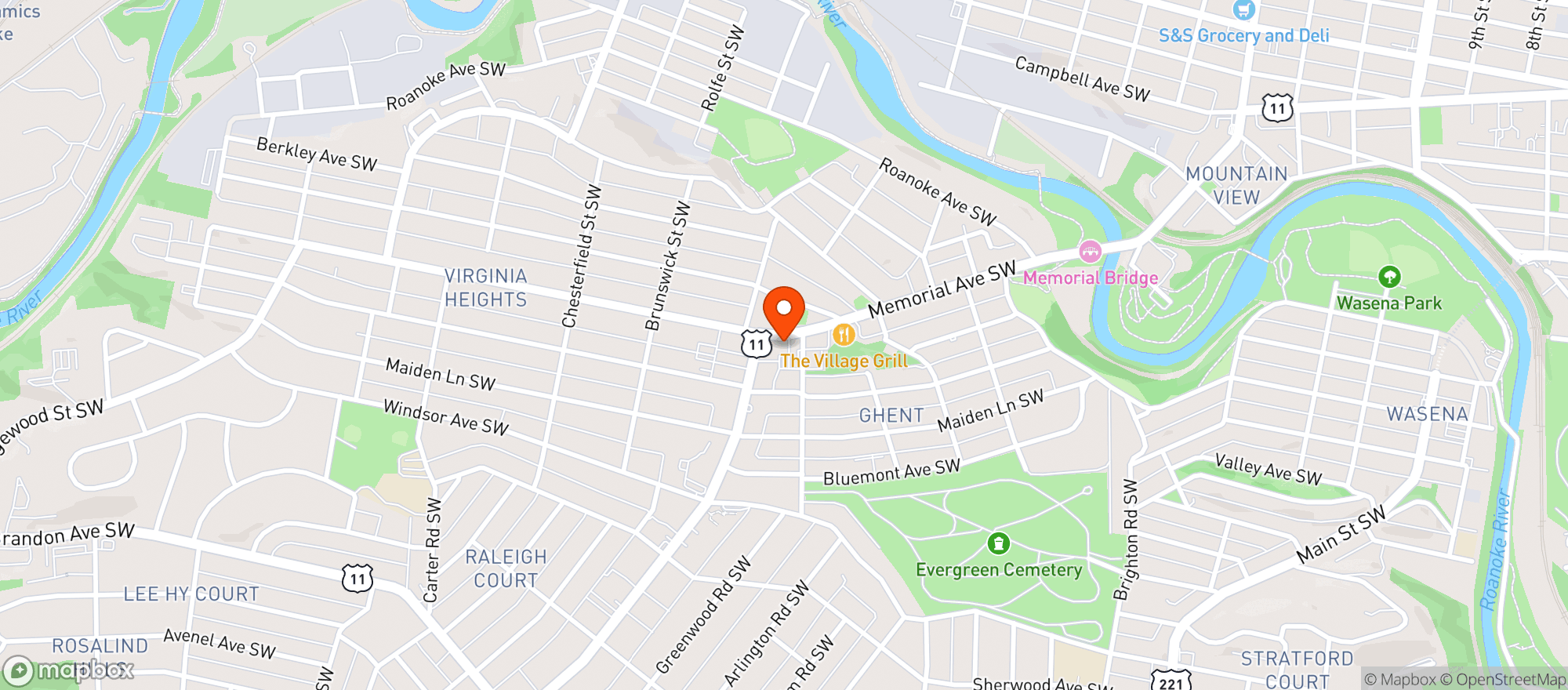 Map showing Taaza Indian Cuisine