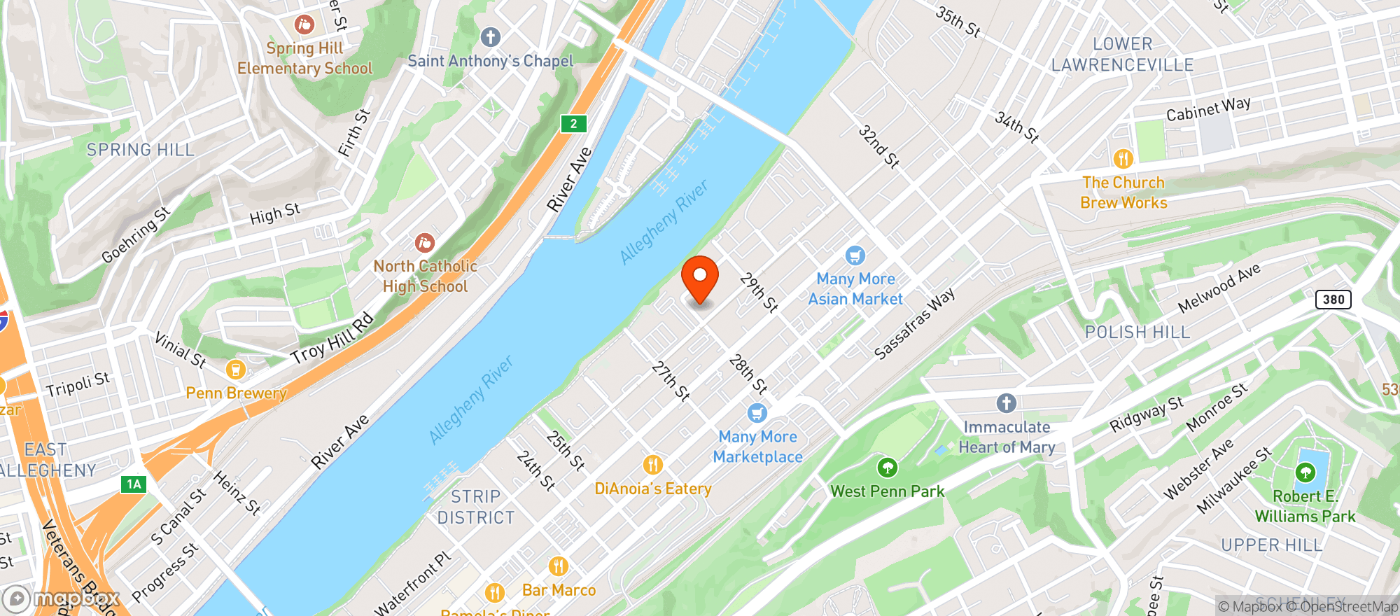 Map showing Gnc