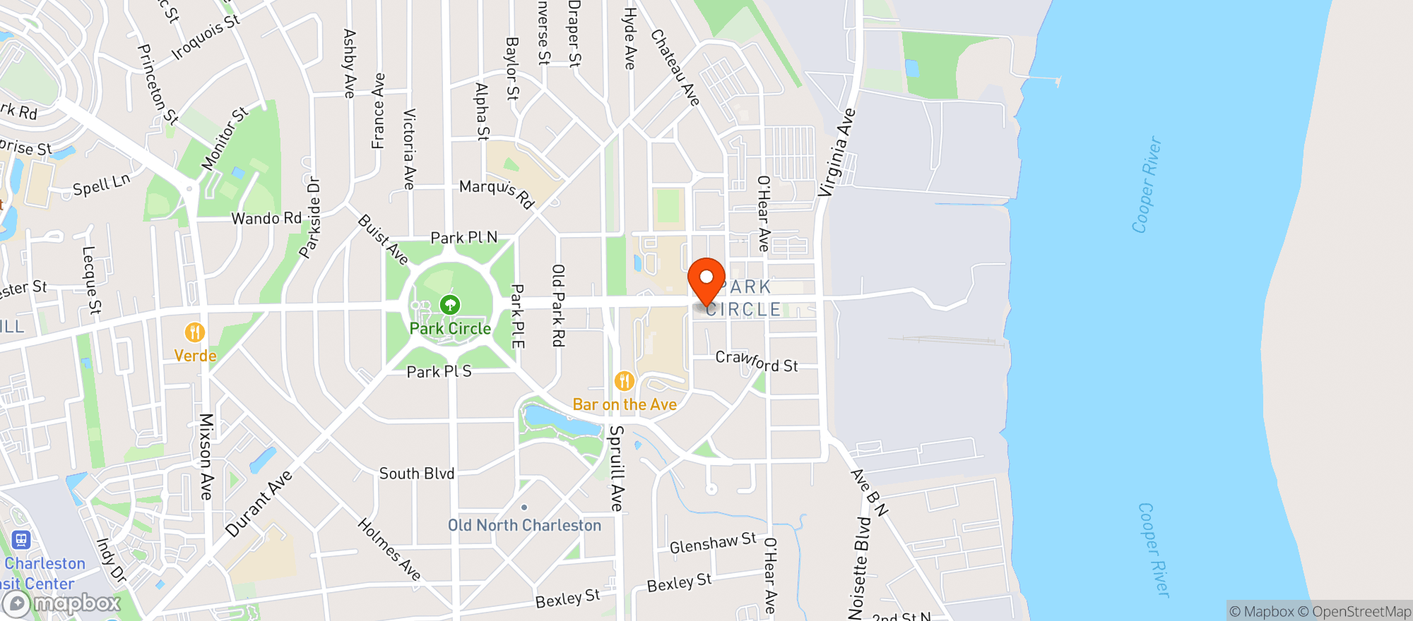Map showing I Heart Cbd - Park Circle (chs)
