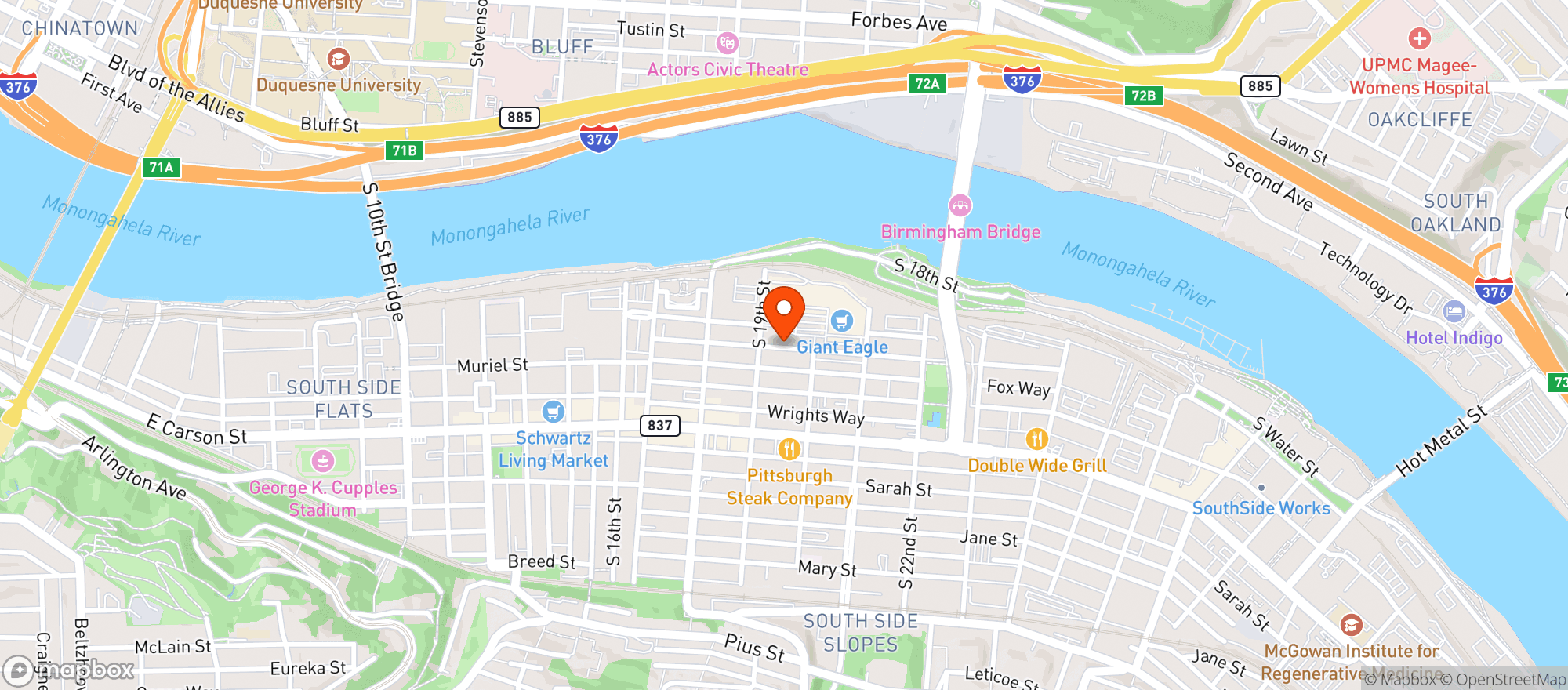Map showing Giant Eagle #61