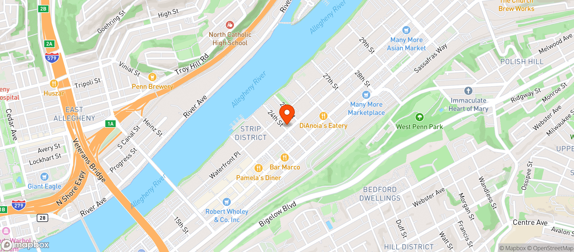 Map showing Arsenal Beer Emporium - B