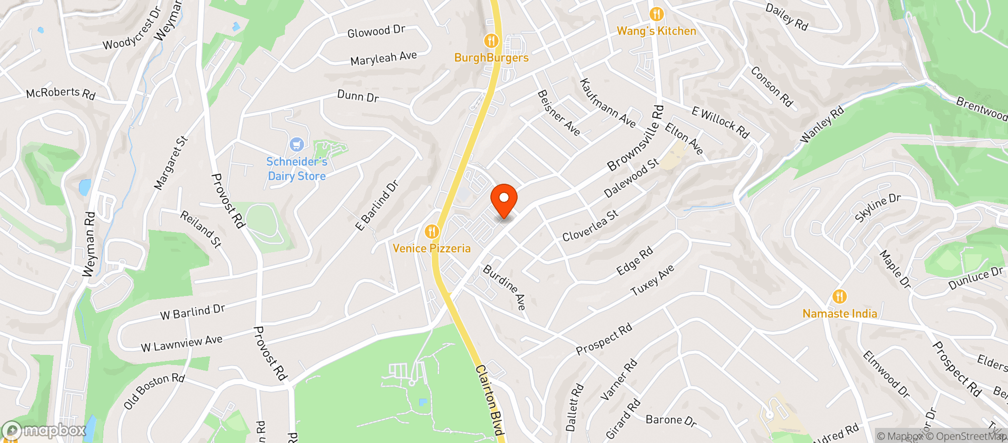 Map showing Gnc