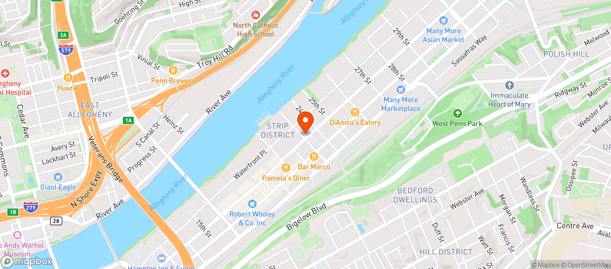 Map showing Coop De Ville