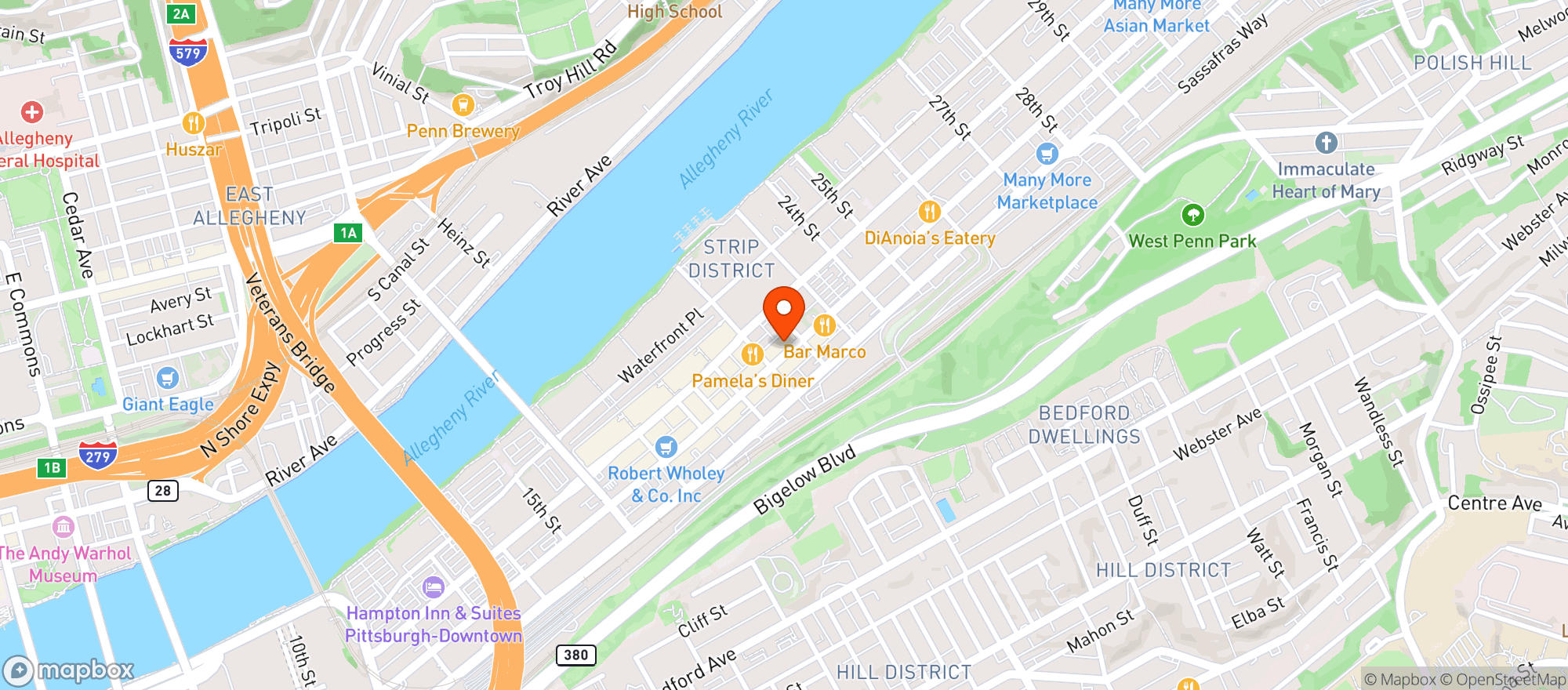 Map showing Beerhive