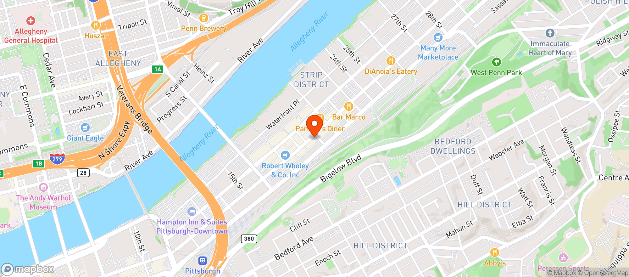 Map showing Bella Notte