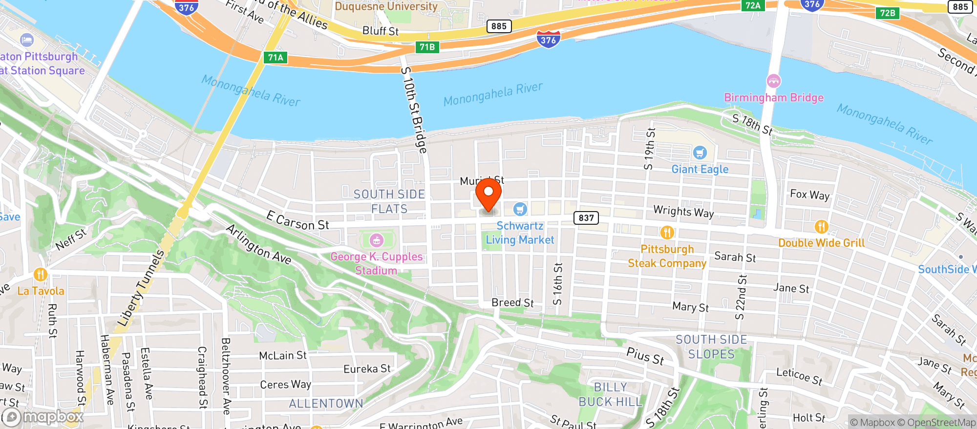 Map showing Urban Tap