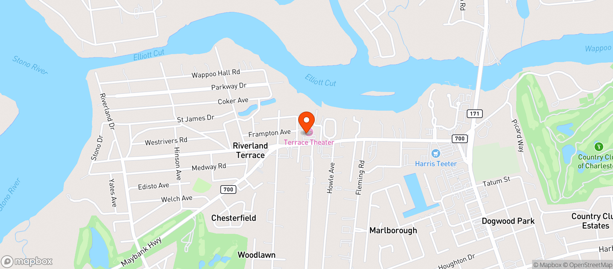 Map showing Bar George