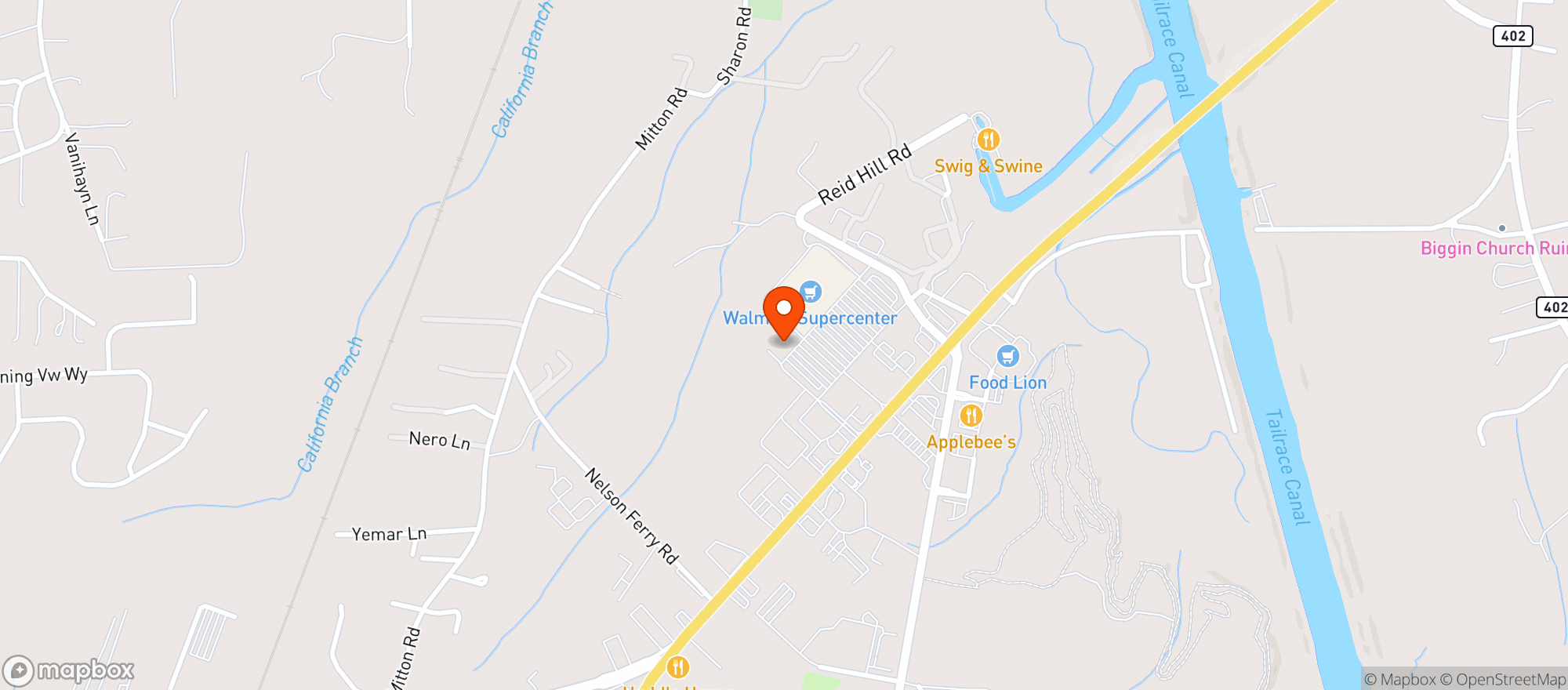Map showing ECIG MONCKS CORNER 