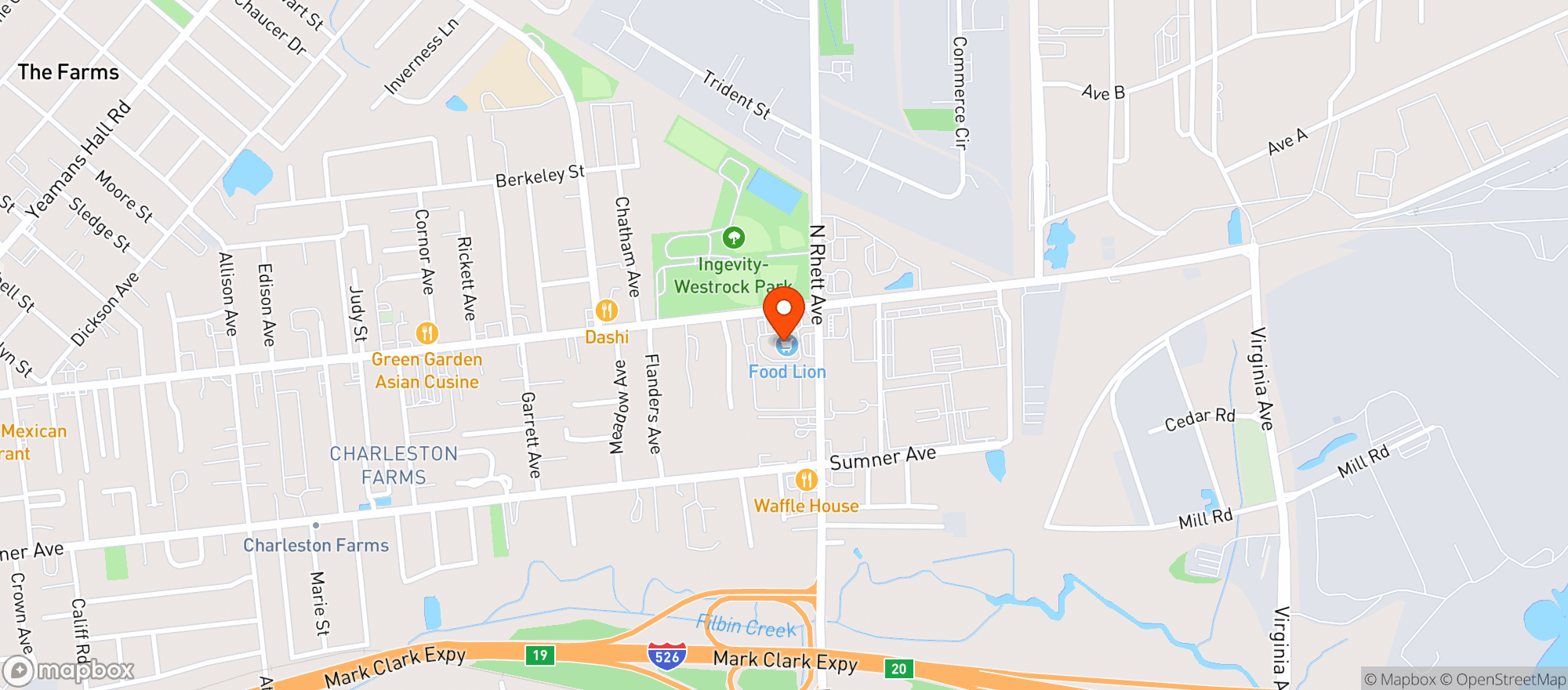 Map showing Food Lion