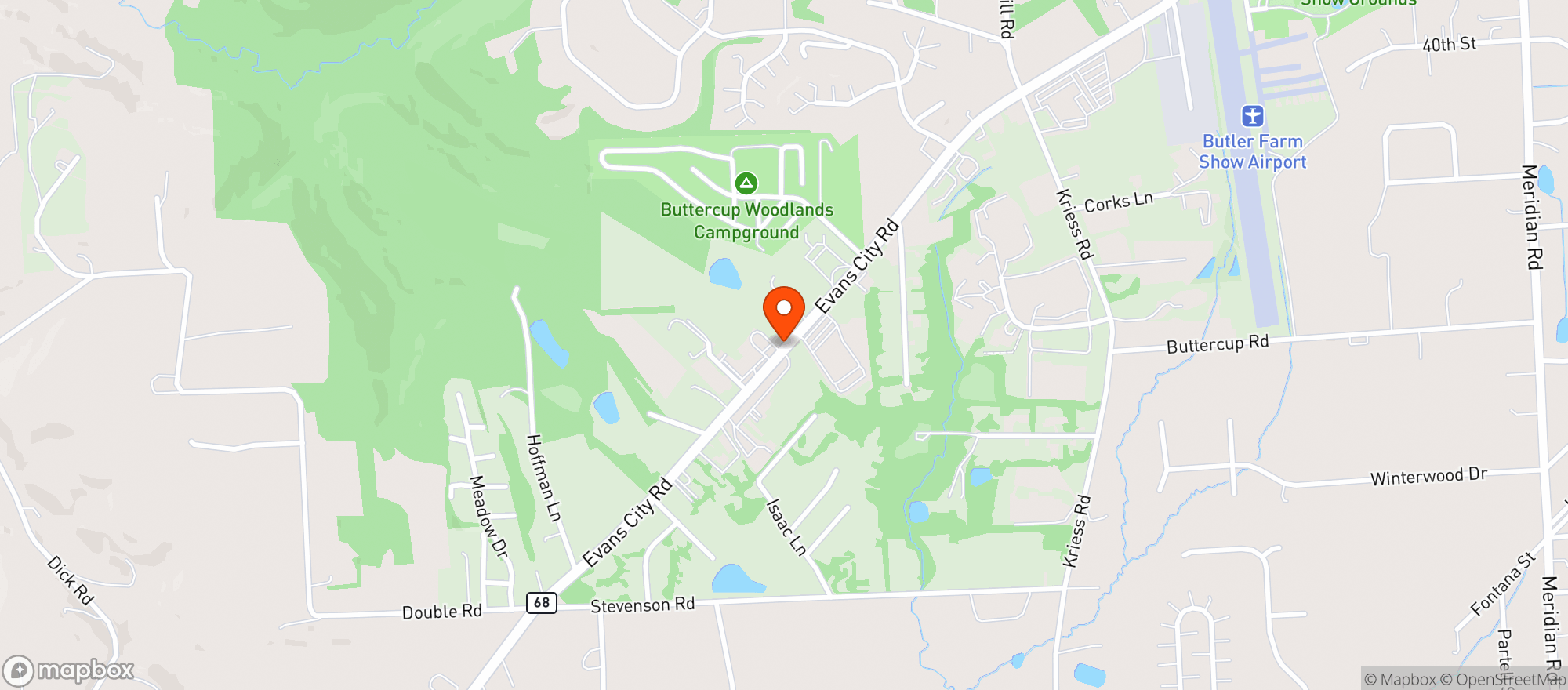 Map showing Sudshack