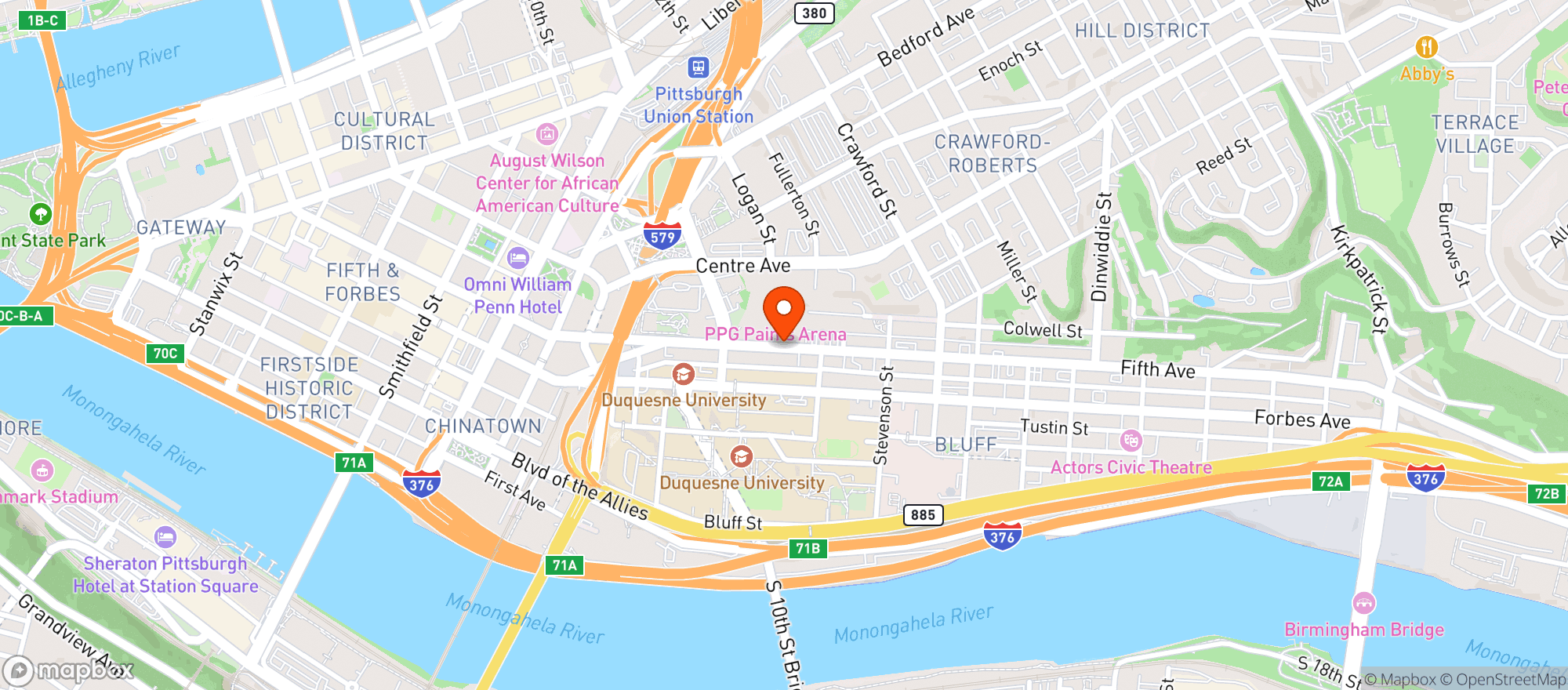 Map showing Pregame
