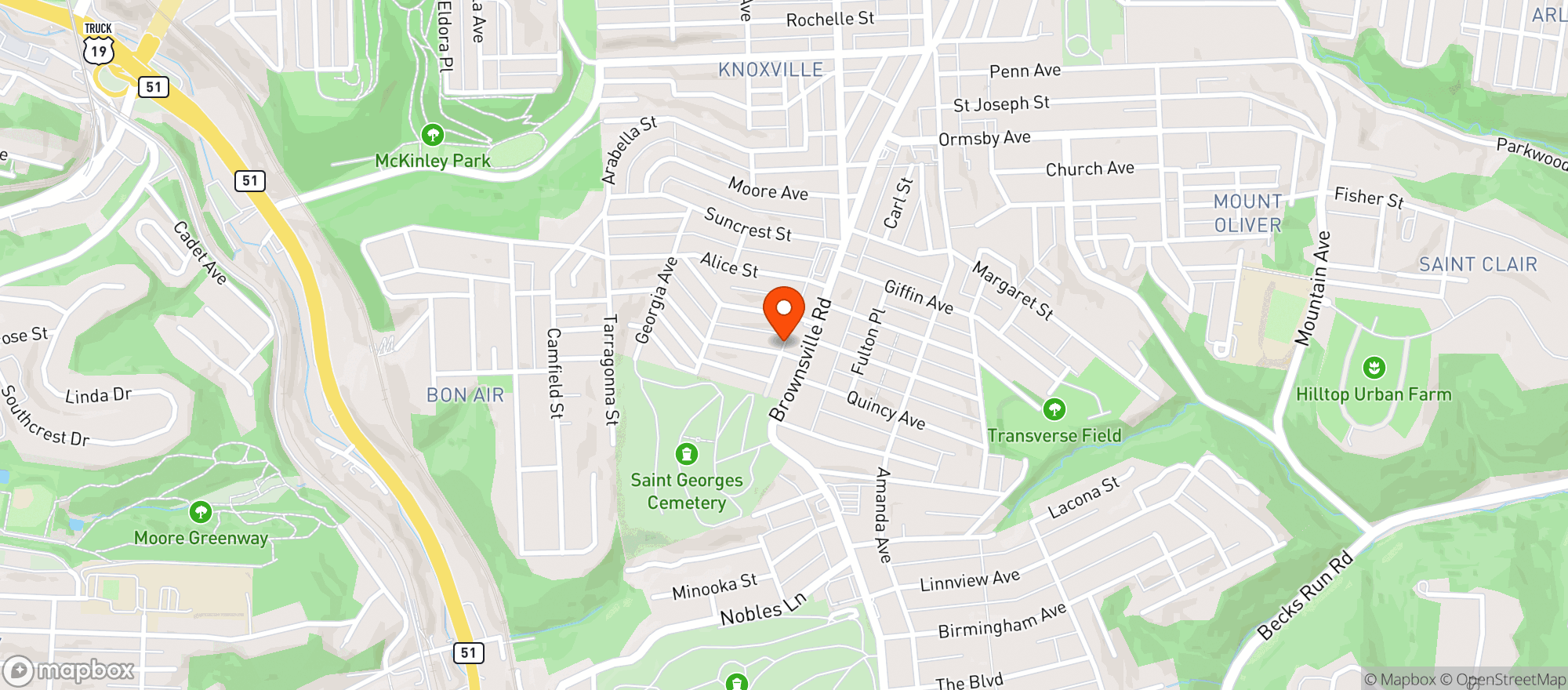 Map showing Petes Beer Dist.