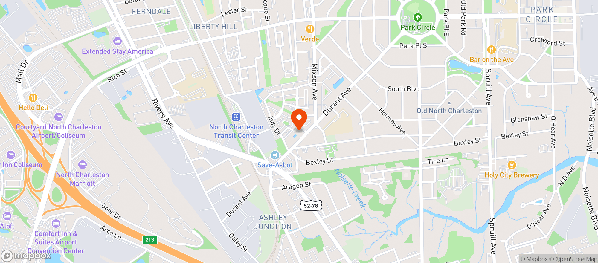 Map showing Paradiso Charleston