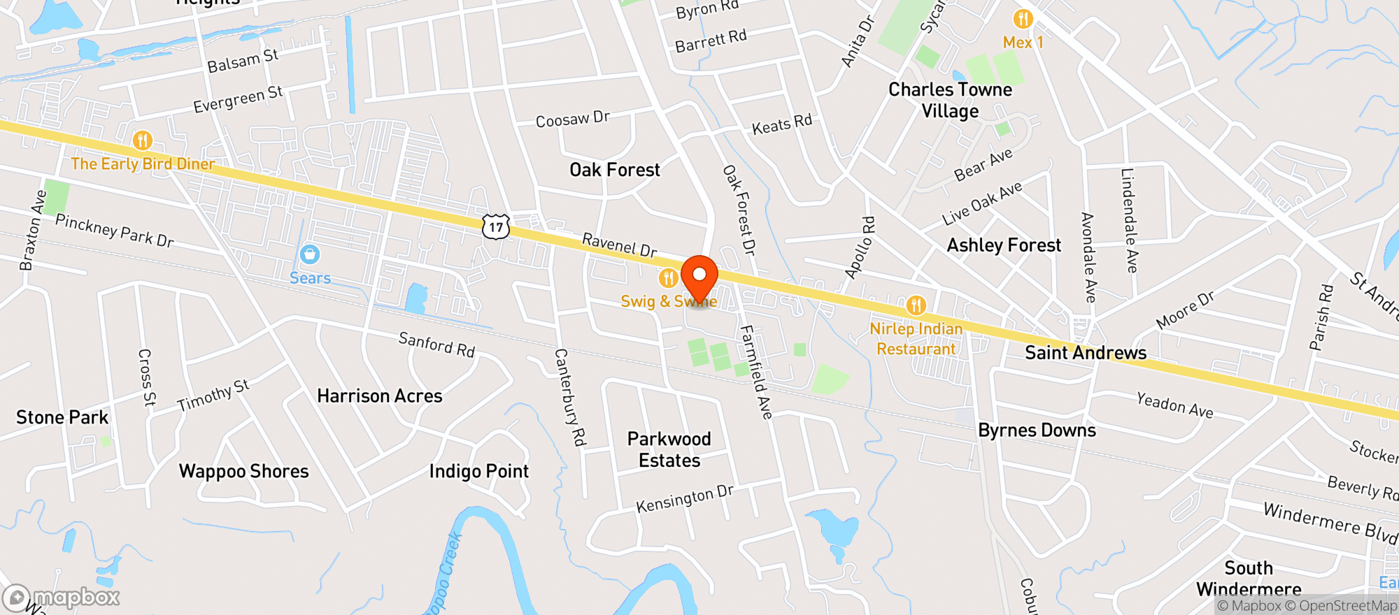Map showing Whole Foods Market