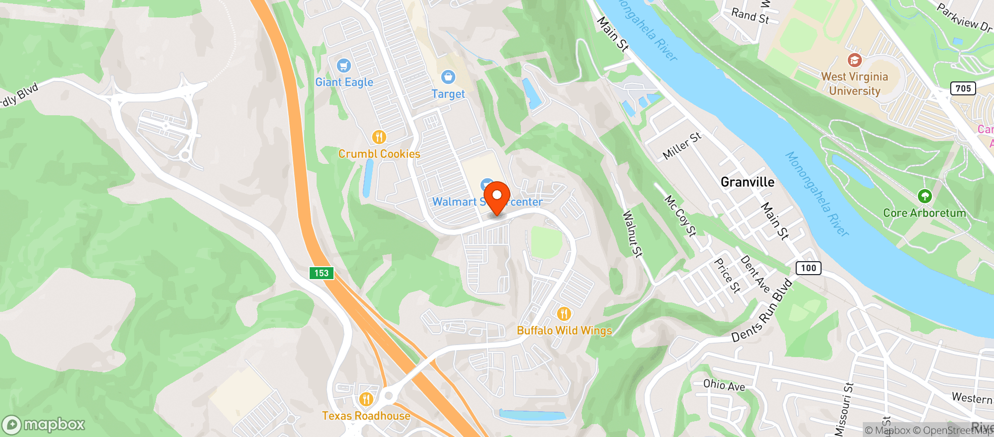 Map showing Walmart Supercenter