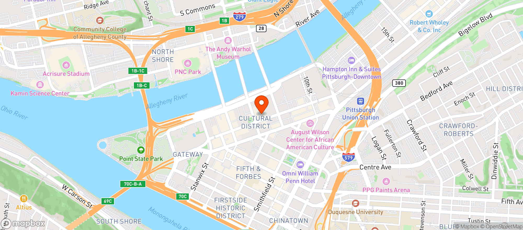 Map showing The Eagle