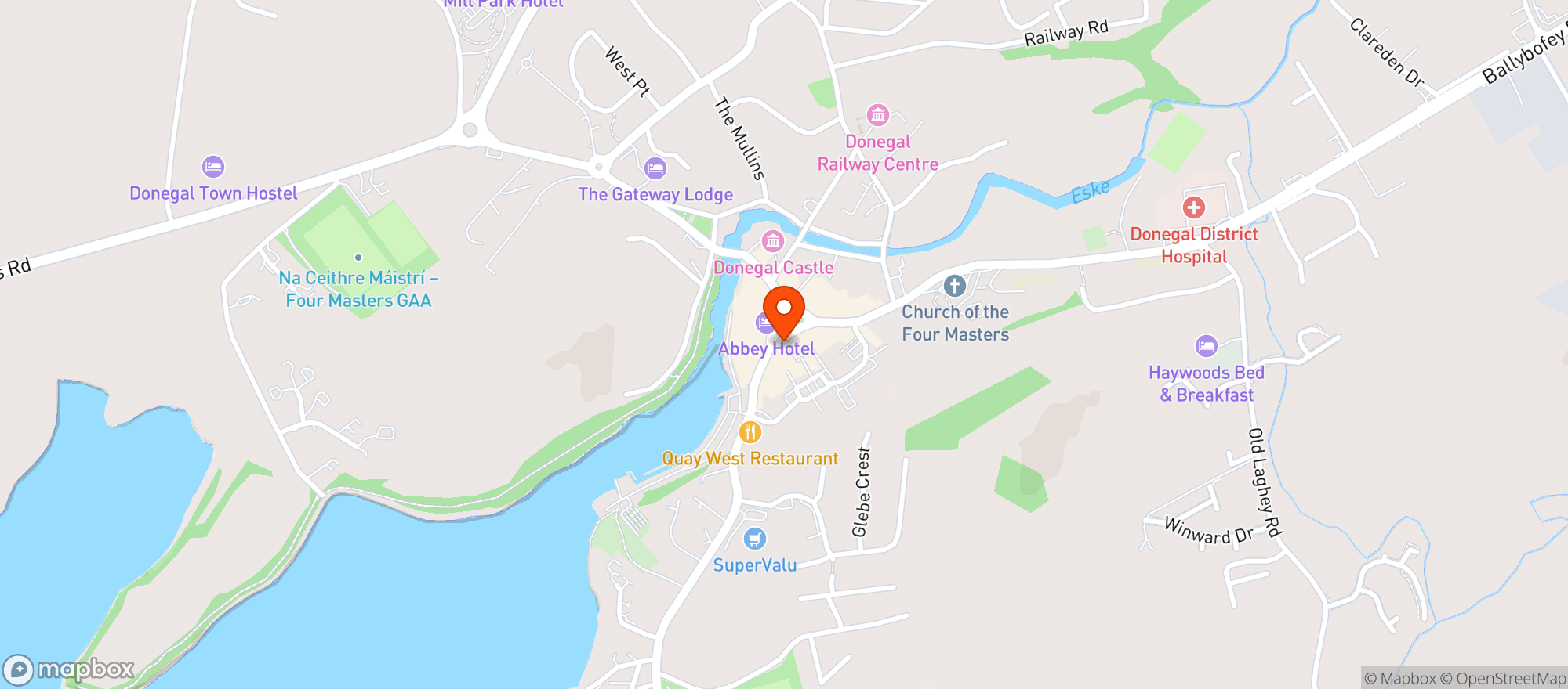 Map showing Mccafferty's Bar