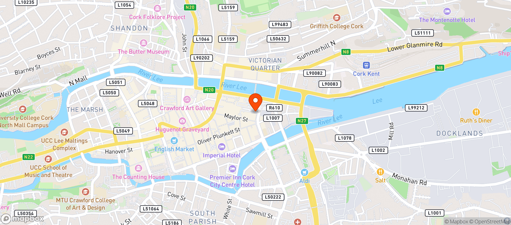 Map showing Dunnes Stores