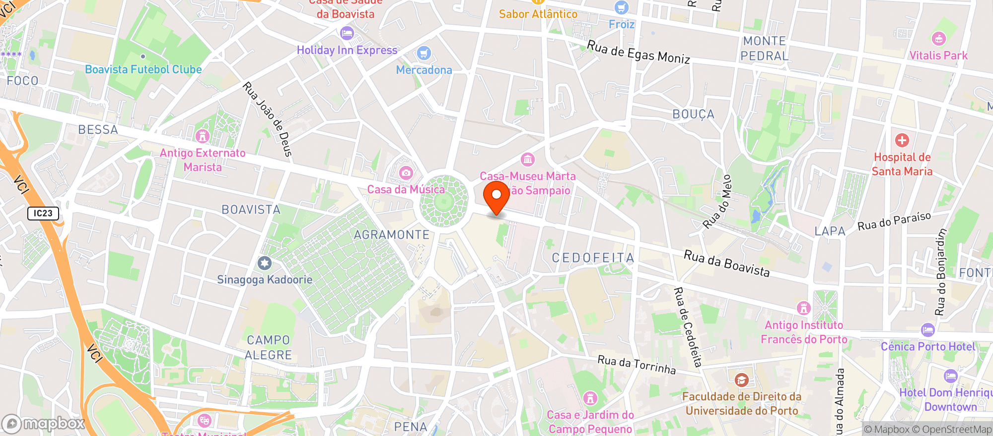 Map showing Parque Da Cidade