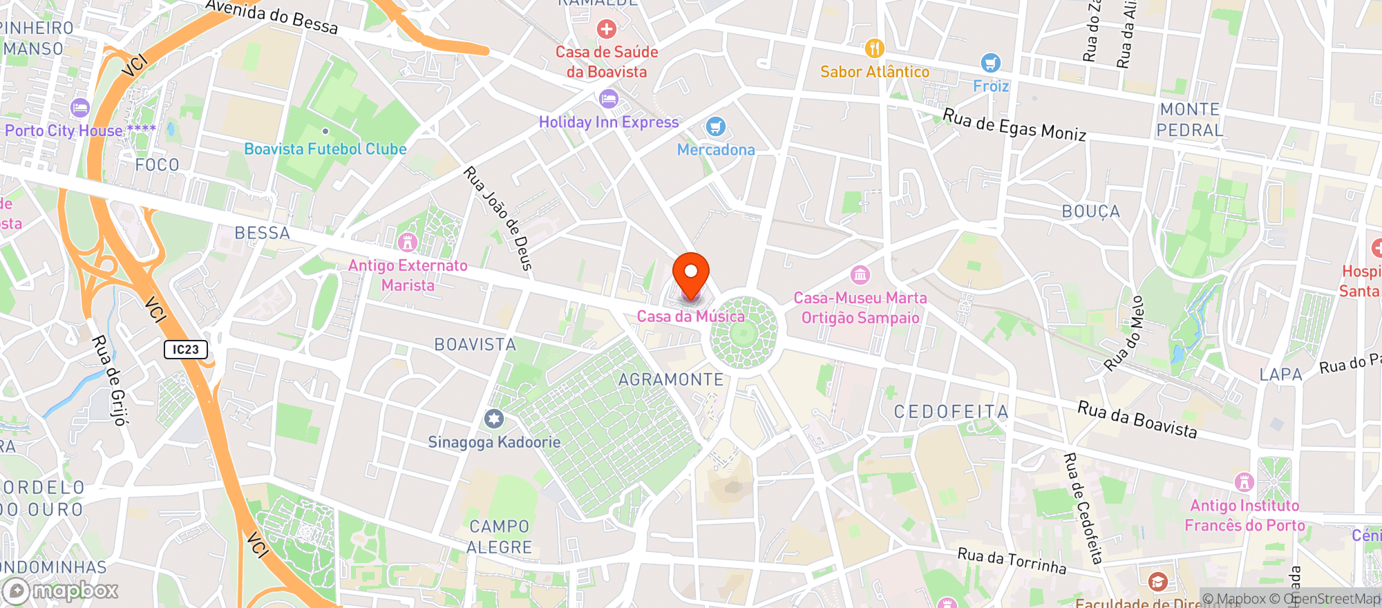Map showing Casa Da Música