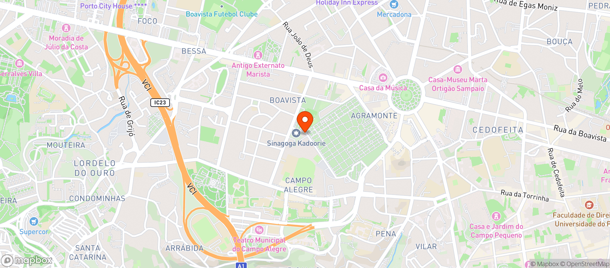 Map showing Radioclube Agramonte