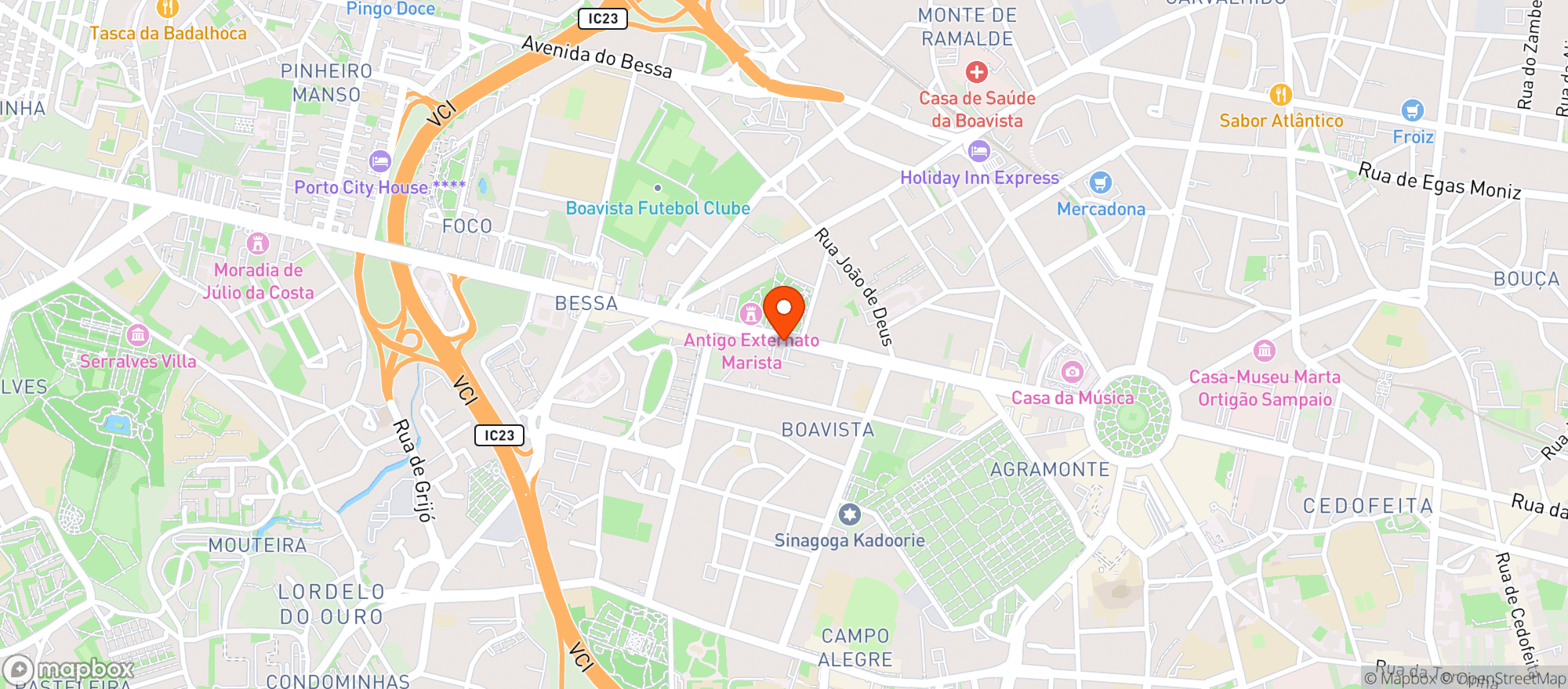 Map showing Hotel Porto Palácio