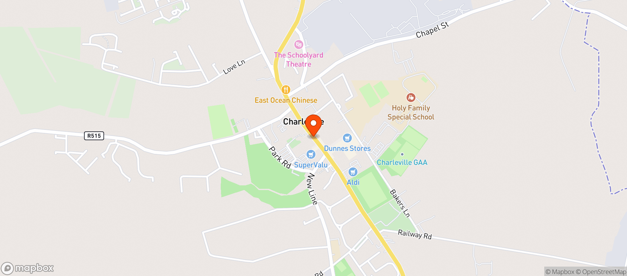 Map showing Dunnes Stores