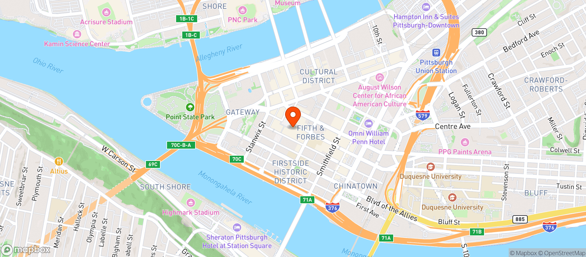 Map showing Market Square