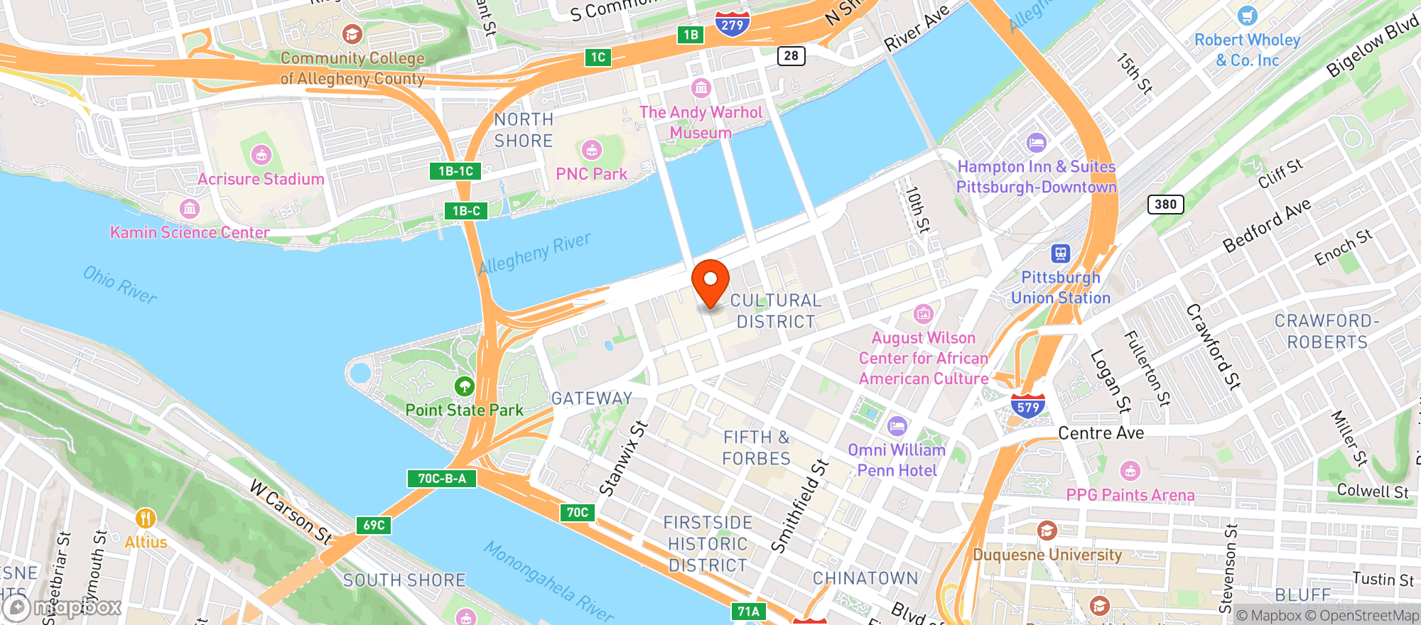 Map showing Bridges And Bottles