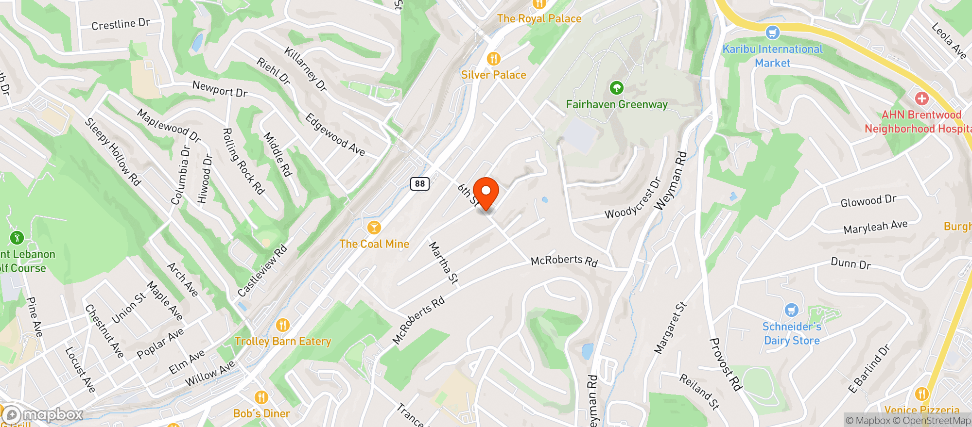 Map showing Beer 88 Dist.