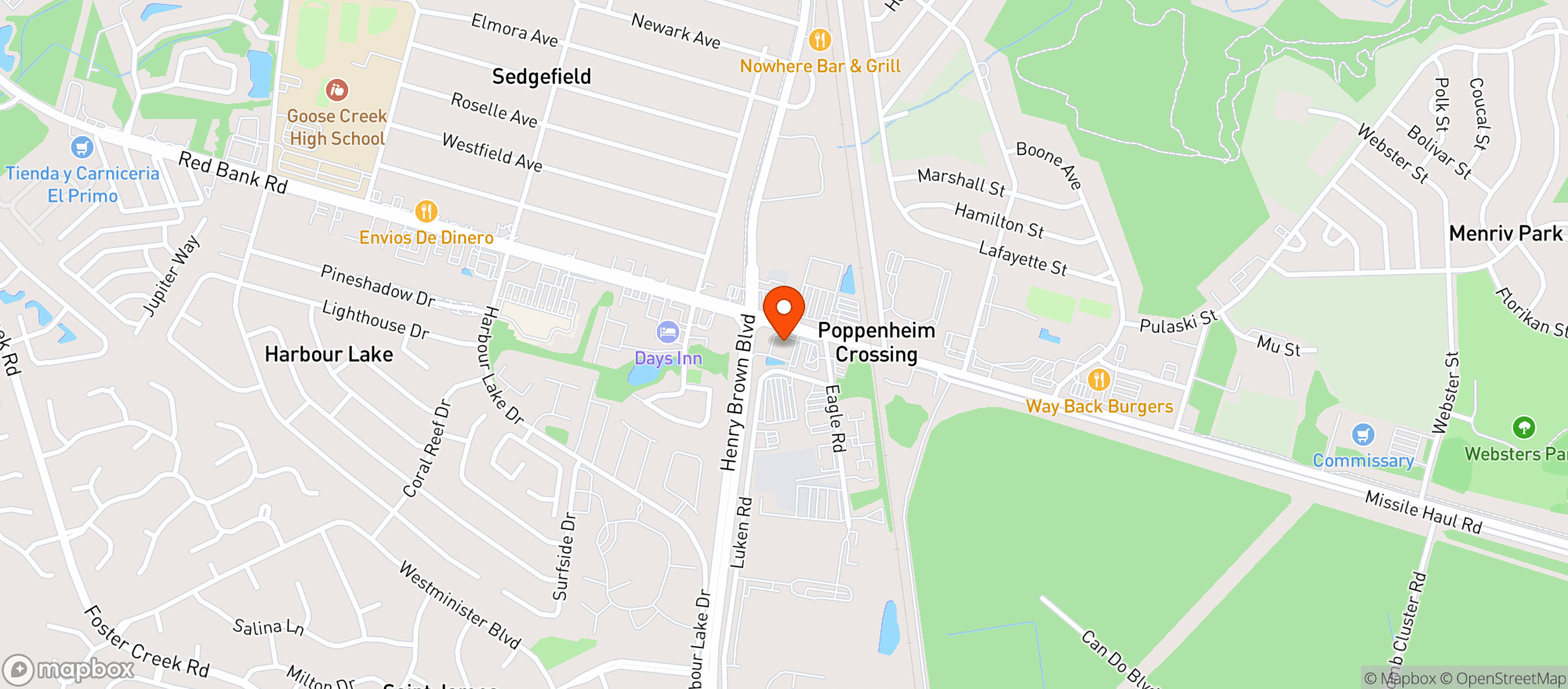 Map showing Walgreens #A732 (Chs)