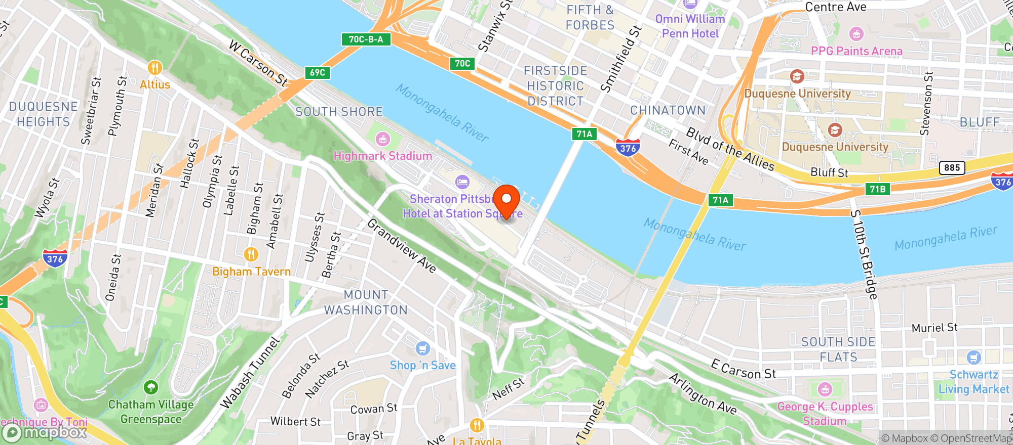 Map showing Buca Di Beppo