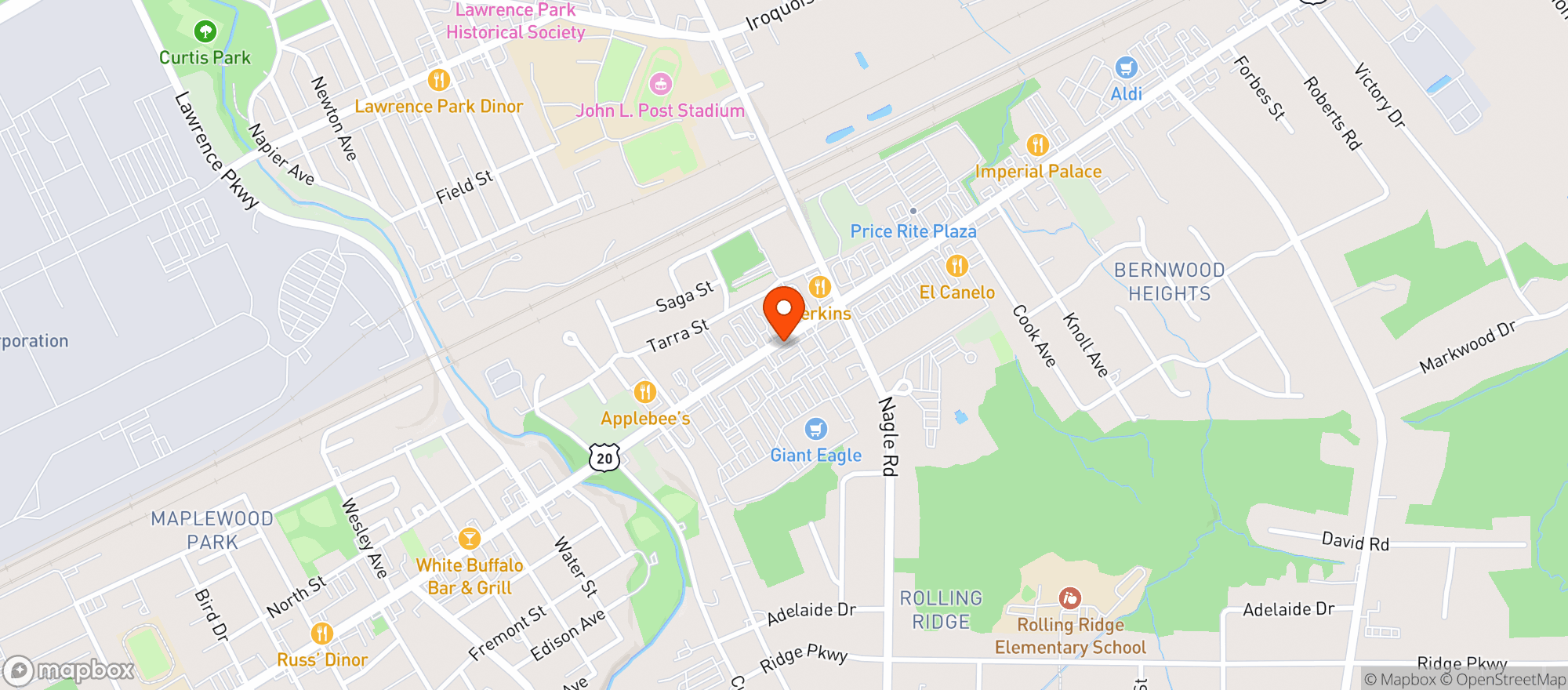 Map showing Giant Eagle Food & Drug