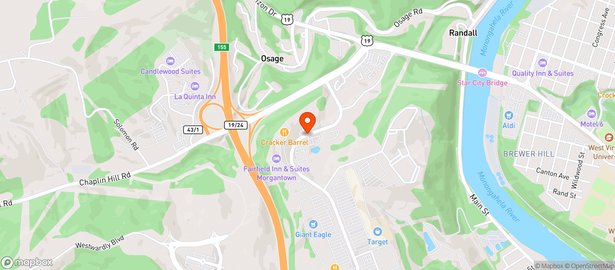Map showing Red Lobster