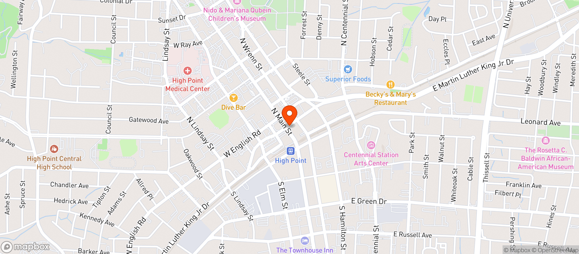 Map showing Unwind On Main